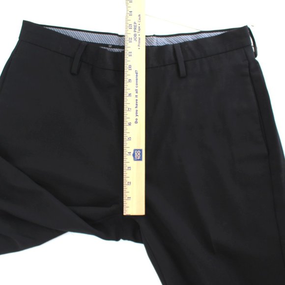 GAP Classic Flat Front Trousers Black Men's Size 33x30 Tailored Office Pants - Picture 10 of 14